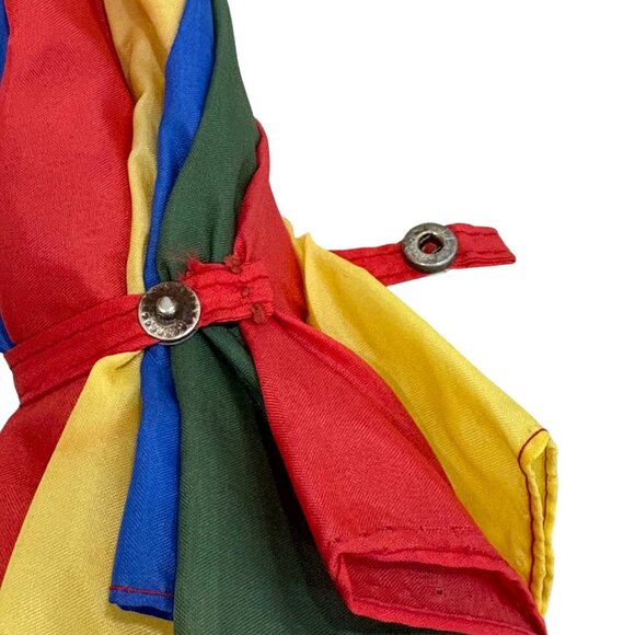 Large Vintage Wooden Handle Rainbow Umbrella - Picture 14 of 16